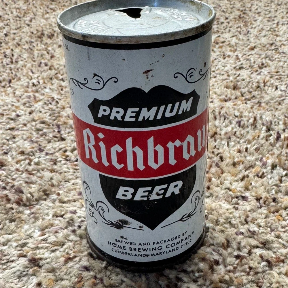 Vintage Richbrau Premium Beer Can Home Brewing Co Cumberland MD 12oz Pull‎ Top